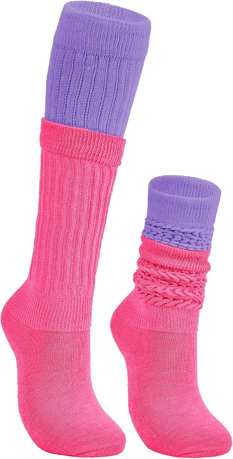 Zando Slouch Socks for Women - 80s 90s Knee High Scrunch Socks Soft Long Stacked Boot Sock Warm Winter Sock Daily Wear - Image 1